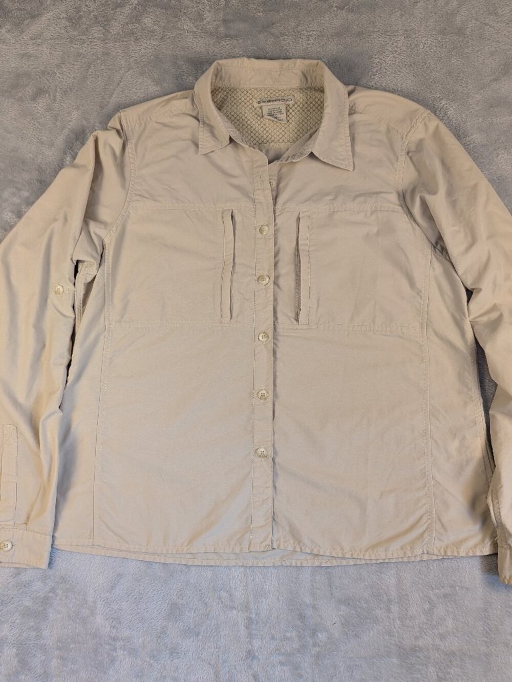 Exofficio Women's Outdoor Hiking Shirt Size L Beige Gorpcore‎